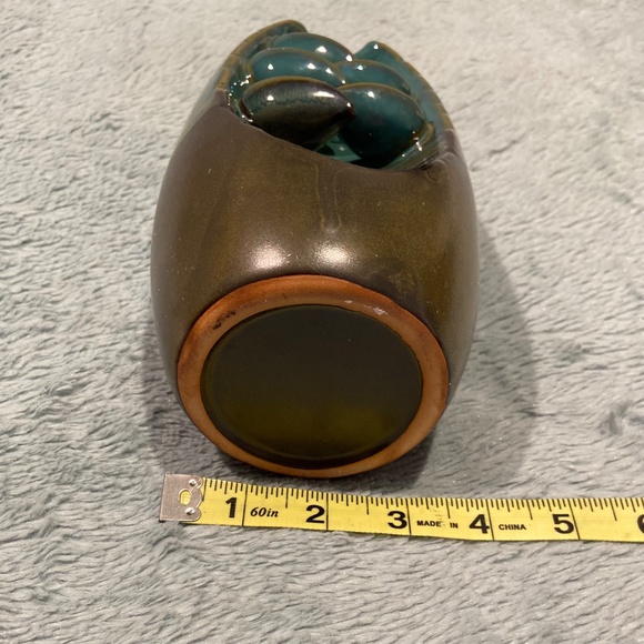 9" Ceramic Backflow Incense Burner – Turquoise & Brown Waterfall Holder + Incens - Picture 9 of 10